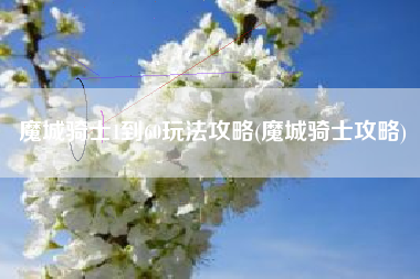 魔城骑士1到60玩法攻略(魔城骑士攻略)