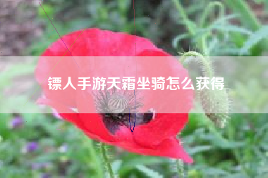镖人手游天霜坐骑怎么获得
