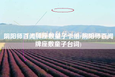 阴阳师百闻牌座敷童子卡组(阴阳师百闻牌座敷童子台词)