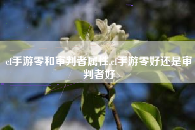 cf手游零和审判者属性,cf手游零好还是审判者好