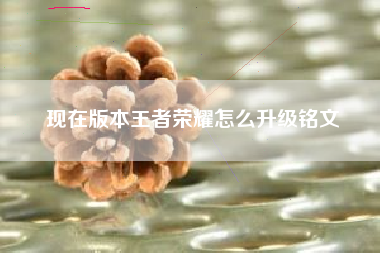 现在版本王者荣耀怎么升级铭文
