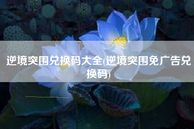 逆境突围兑换码大全(逆境突围免广告兑换码)