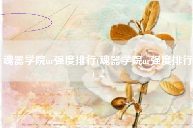 魂器学院ur强度排行(魂器学院ur强度排行)_2