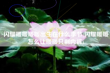 闪耀暖暖暖暖出生在什么季节(闪耀暖暖怎么让暖暖只剩内裤)