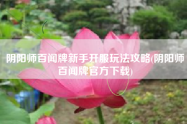 阴阳师百闻牌新手开服玩法攻略(阴阳师百闻牌官方下载)