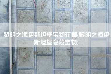 黎明之海伊斯坦堡宝物在哪(黎明之海伊斯坦堡隐藏宝物)