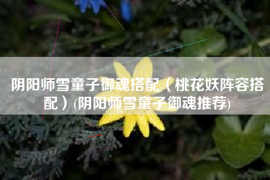 阴阳师雪童子御魂搭配（桃花妖阵容搭配）(阴阳师雪童子御魂推荐)