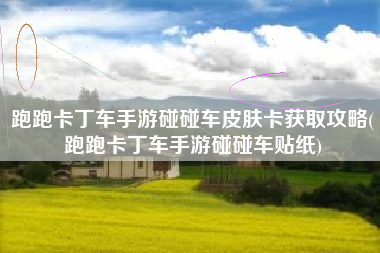 跑跑卡丁车手游碰碰车皮肤卡获取攻略(跑跑卡丁车手游碰碰车贴纸)