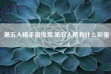 第五人格手游夜莺,第五人格有什么彩蛋