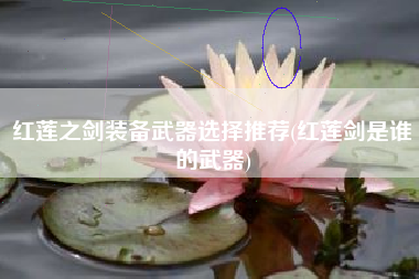 红莲之剑装备武器选择推荐(红莲剑是谁的武器)