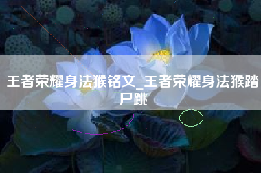 王者荣耀身法猴铭文_王者荣耀身法猴踏尸跳