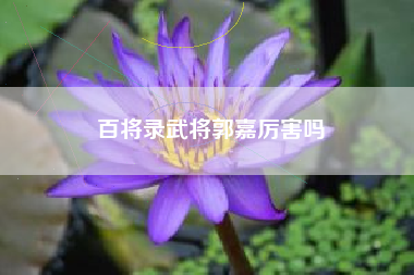 百将录武将郭嘉厉害吗