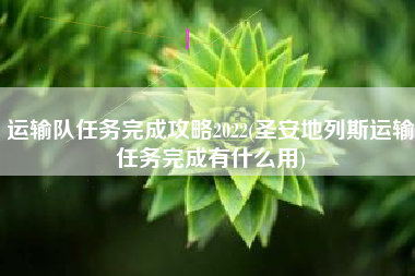 运输队任务完成攻略2022(圣安地列斯运输任务完成有什么用)