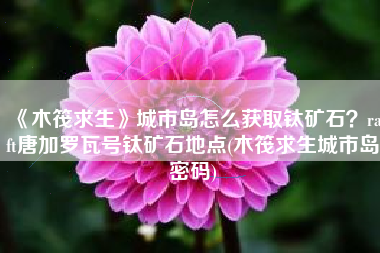 《木筏求生》城市岛怎么获取钛矿石？raft唐加罗瓦号钛矿石地点(木筏求生城市岛密码)