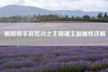 阴阳师手游荒川之主御魂主副属性详解