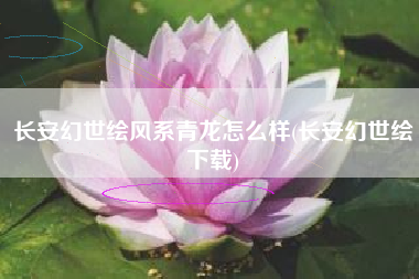 长安幻世绘风系青龙怎么样(长安幻世绘下载)