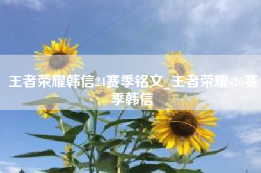 王者荣耀韩信24赛季铭文_王者荣耀s26赛季韩信