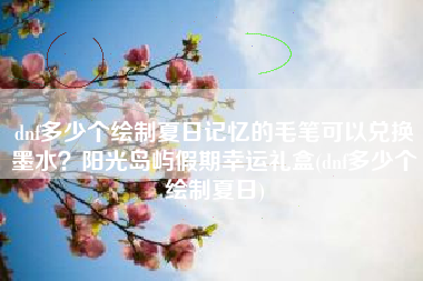 dnf多少个绘制夏日记忆的毛笔可以兑换墨水？阳光岛屿假期幸运礼盒(dnf多少个绘制夏日)