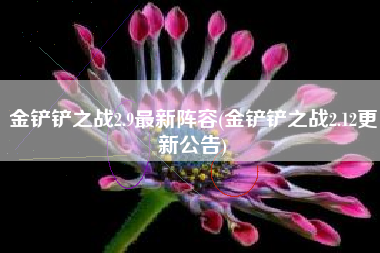 金铲铲之战2.9最新阵容(金铲铲之战2.12更新公告)