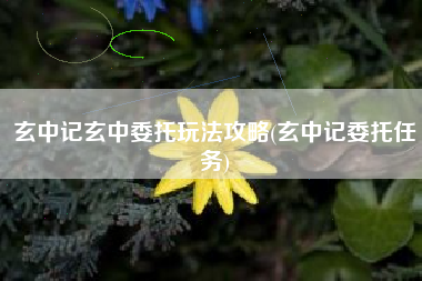 玄中记玄中委托玩法攻略(玄中记委托任务)