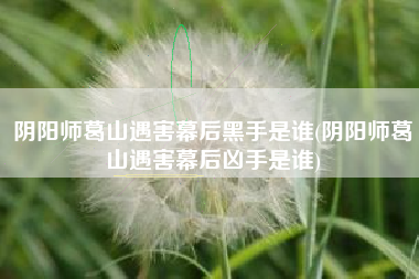 阴阳师葛山遇害幕后黑手是谁(阴阳师葛山遇害幕后凶手是谁)
