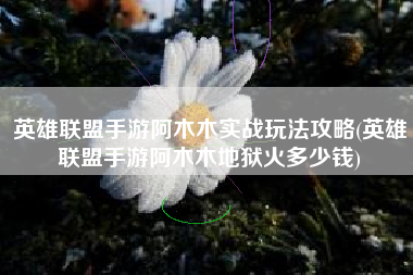英雄联盟手游阿木木实战玩法攻略(英雄联盟手游阿木木地狱火多少钱)