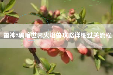 雷神2黑暗世界火焰兽攻略详细过关流程