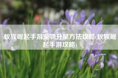 蚁族崛起手游宠物升星方法攻略(蚁族崛起手游攻略)