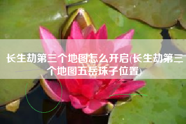 长生劫第三个地图怎么开启(长生劫第三个地图五岳珠子位置)