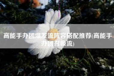 高能手办团爆发流阵容搭配推荐(高能手办团召唤流)