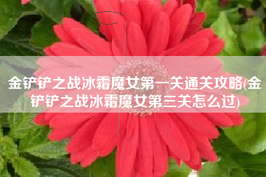 金铲铲之战冰霜魔女第一关通关攻略(金铲铲之战冰霜魔女第三关怎么过)