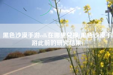 黑色沙漠手游cdk在哪里兑换(黑色沙漠手游此前的研究结果)