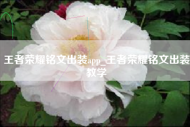 王者荣耀铭文出装app_王者荣耀铭文出装教学