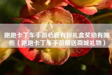 跑跑卡丁车手游心鹿有你礼盒奖励有哪些（跑跑卡丁车手游赠送商城礼物）
