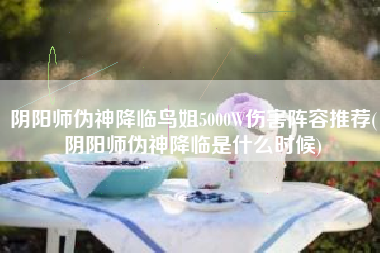 阴阳师伪神降临鸟姐5000W伤害阵容推荐(阴阳师伪神降临是什么时候)