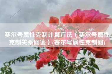 赛尔号属性克制计算方法（赛尔号属性克制关系图鉴）(赛尔号属性克制图)