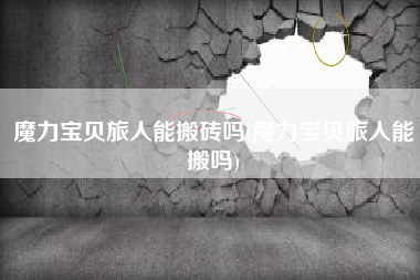 魔力宝贝旅人能搬砖吗(魔力宝贝旅人能搬吗)