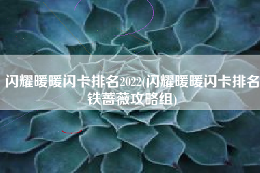 闪耀暖暖闪卡排名2022(闪耀暖暖闪卡排名铁蔷薇攻略组)