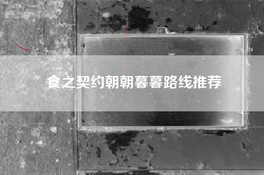 食之契约朝朝暮暮路线推荐