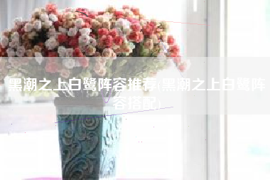 黑潮之上白鹭阵容推荐(黑潮之上白鹭阵容搭配)