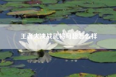 王者大决战武将马超怎么样