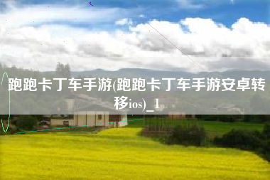跑跑卡丁车手游(跑跑卡丁车手游安卓转移ios)_1