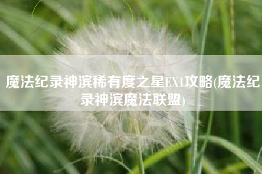 魔法纪录神滨稀有度之星EX1攻略(魔法纪录神滨魔法联盟)