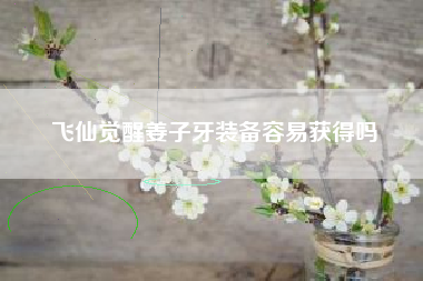 飞仙觉醒姜子牙装备容易获得吗