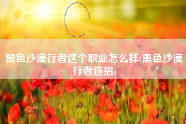 黑色沙漠行者这个职业怎么样(黑色沙漠行者连招)
