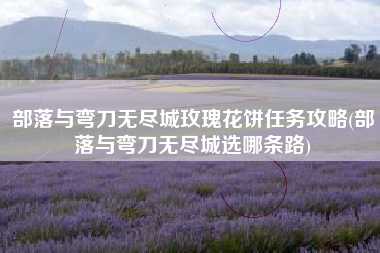 部落与弯刀无尽城玫瑰花饼任务攻略(部落与弯刀无尽城选哪条路)