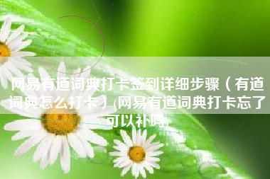 网易有道词典打卡签到详细步骤（有道词典怎么打卡）(网易有道词典打卡忘了可以补吗)