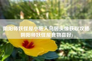 阴阳师妖怪屋小纸人鸟居头像获取攻略(阴阳师妖怪屋食物喜好)