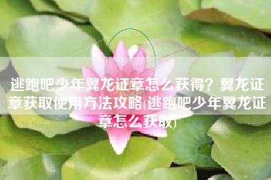 逃跑吧少年翼龙证章怎么获得？翼龙证章获取使用方法攻略(逃跑吧少年翼龙证章怎么获取)