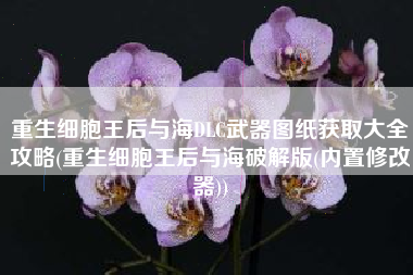 重生细胞王后与海DLC武器图纸获取大全攻略(重生细胞王后与海破解版(内置修改器))